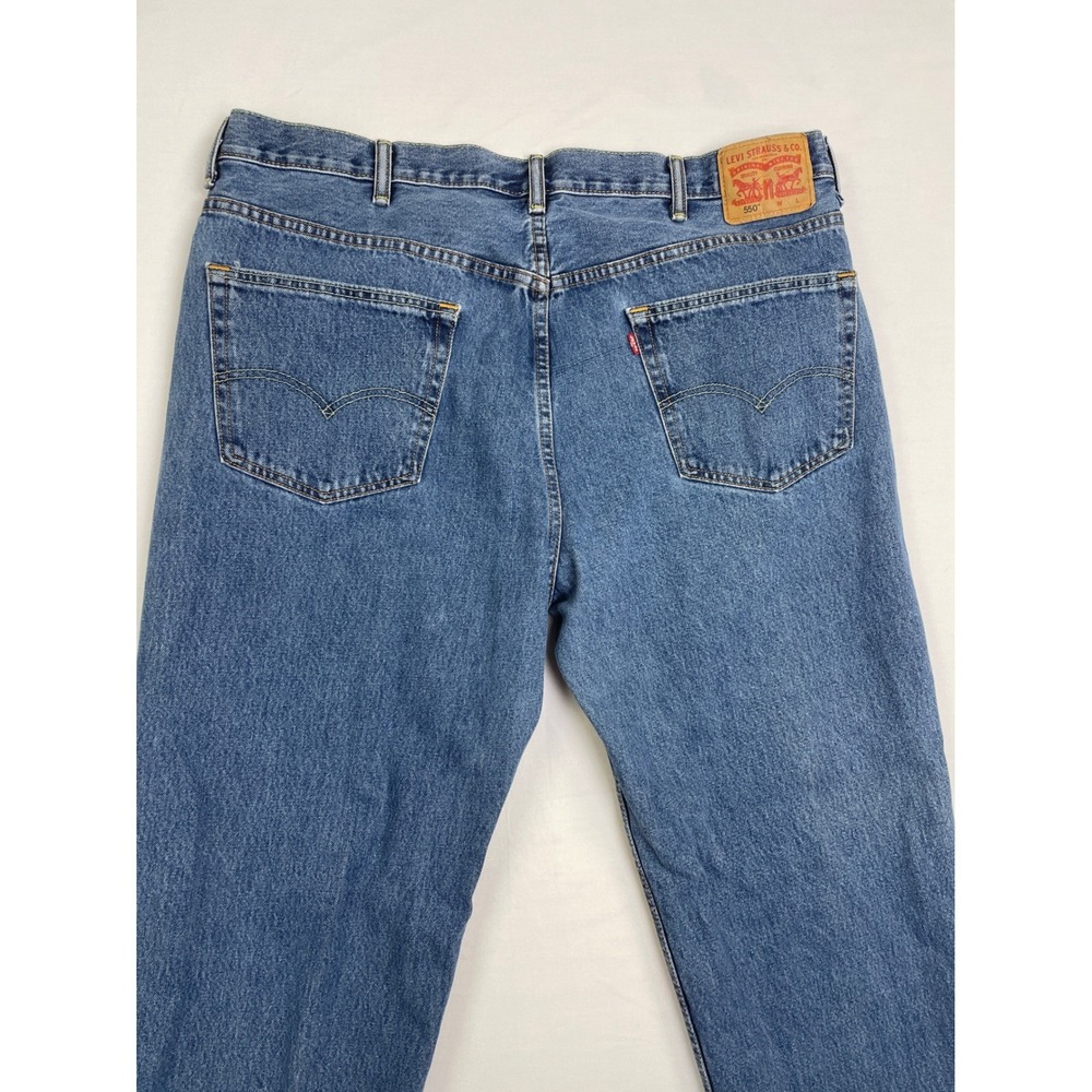 Levis 550 Relaxed Fit Tapered Leg Blue Denim Jeans Mens 44x30 01550-4891 - Picture 10 of 10